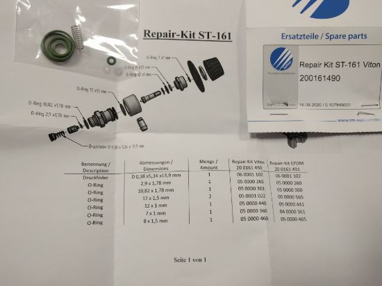 Afbeeldingen van Rep.Kit Doseerventiel ST-161 FKM