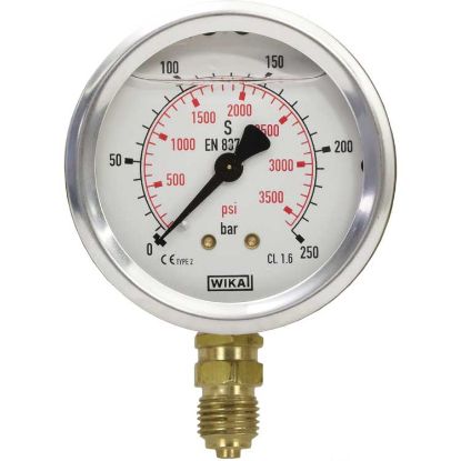 Afbeeldingen van Manometer 0-100 U 63 mm 1/4"BU WIKA