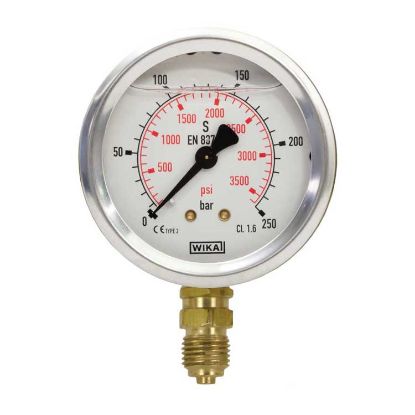 Afbeeldingen van Manometer 0-160 U 63 mm 1/4"BU WIKA