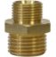 Afbeeldingen van Dubbele nippel 1/4-1/2 BU Messing