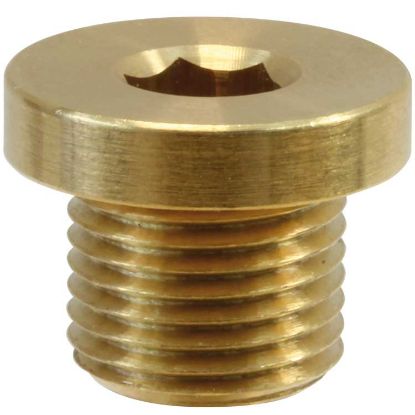 Afbeeldingen van Stop 3/8"BU met Rand, Messing
