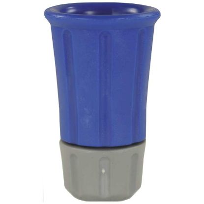 Afbeeldingen van Nozzlemof 1/4 RVS met bescherming Blauw