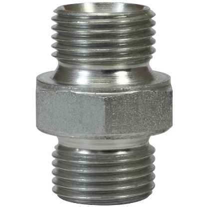 Afbeeldingen van Dubbele nippel 1/4"BU:1/4"BU verzinkt st