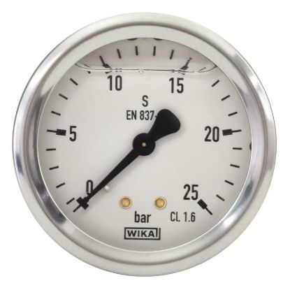 Afbeeldingen van Manometer 0-25 Bar 63 mm 1/4"BU aansluit