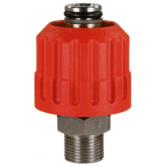 Afbeeldingen van Draaikoppeling 24:3/8"BU RVS /rood 700 b