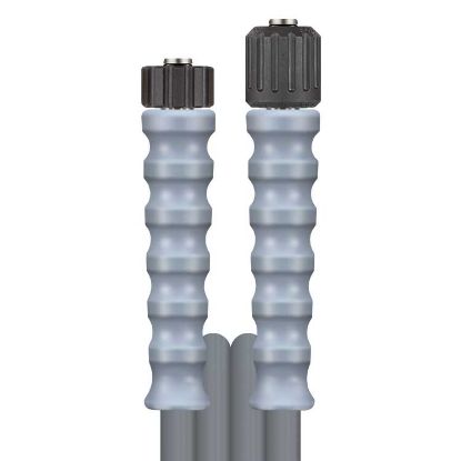 Afbeeldingen van Slang 2SN-10 glad grijs 15 M.RVS -Swivel