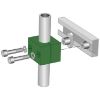 Afbeeldingen van Buisklem 15 mm met montagerailmoer RVS