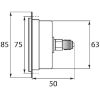 Afbeeldingen van Inbouwmanometer 0-250 bar
