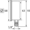 Afbeeldingen van Manometer 0-25 U 63 mm 1/4BU
