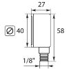 Afbeeldingen van Manometer 0-16 U 40mm 1/8BU PVC