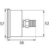 Afbeeldingen van Manometer 0-400 HI 50 mm 1/4"BU
