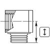 Afbeeldingen van Knie-blok 1/8 BI-BU Messing