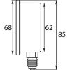 Afbeeldingen van Manometer 0-600 U 63 mm 1/4"BU WIKA