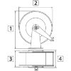 Afbeeldingen van Slanghaspel  60 M. 1/2-1/2BI RVS 300 bar