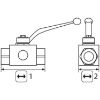 Afbeeldingen van Driewegkraan 1/4"BI 500 Bar RVS