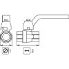 Afbeeldingen van Kogelkraan 3/8"BI 25 Bar Messing
