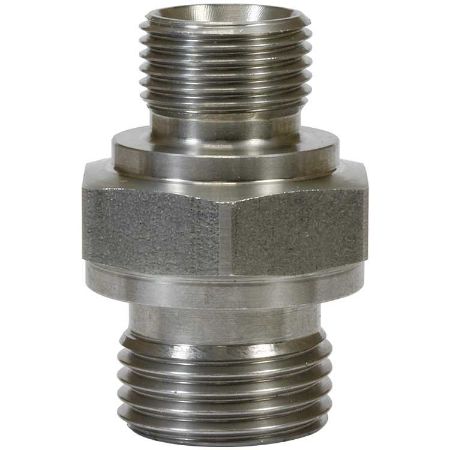 Afbeeldingen van Dubbele nippel 1/8-1/4 BU RVS