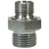 Afbeeldingen van Dubbele nippel 3/8-1/2 BU verzinkt staal