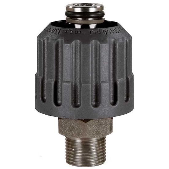 Afbeeldingen van Draaikoppeling 24:3/8BU RVS /zwart