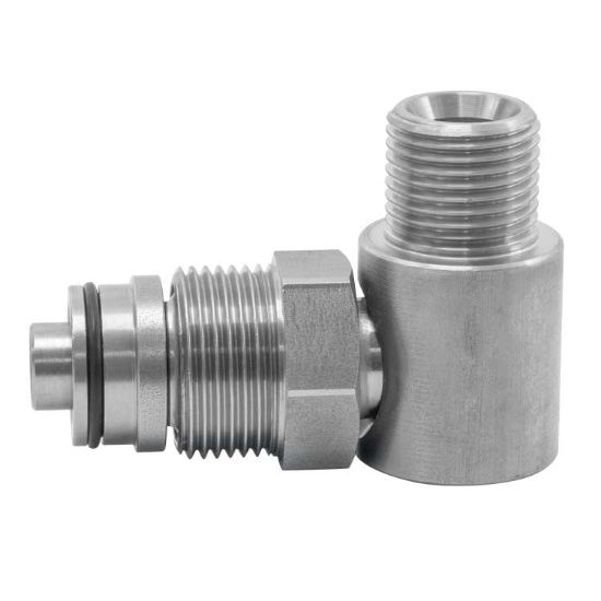 Afbeeldingen van Haakse swivel 1/2" RVS 200 bar 90°C