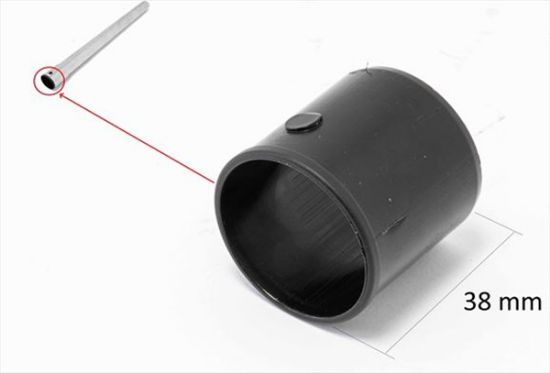 Afbeeldingen van Inzetstuk zwart verlenging inox Ventos 3