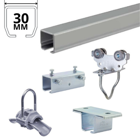 Afbeelding voor categorie Railsysteem 30mm Staal